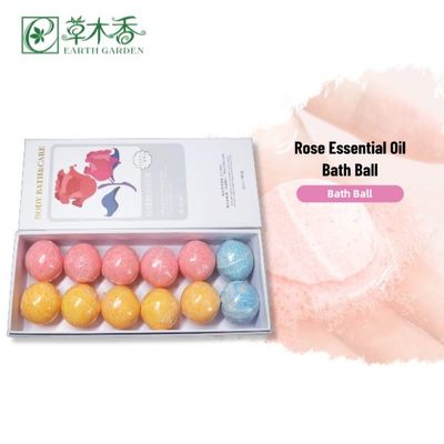 Colorful Rose Scented Bath Bombs Moisturizing Foot Spa Bath Bomb 30g×12PCS