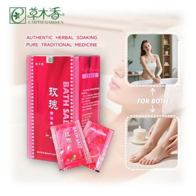 Pink Organic Rose Petal Bath Salt Self Care Herbal Foot Soak 28g×40PCS