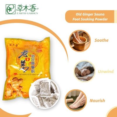 Aged Ginger Foot Soak Powder Warming Therapy 100% Natural Herbal Foot Soak